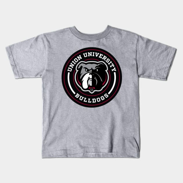 Union Bulldogs - Circle Design Kids T-Shirt by Josh Wuflestad